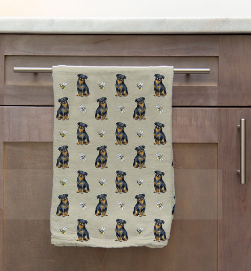 Rottweiler & Bee Tea Towel